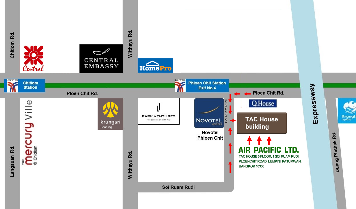 Map to Air Pacific Limited.